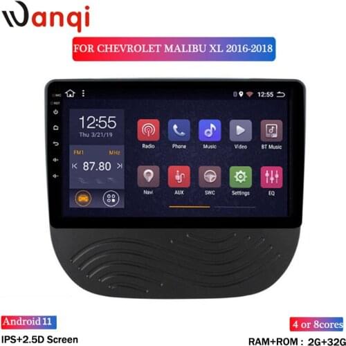 Wanqi Eight Cores 2+32G 9 inch Android 8.1 Car Player For Chevrolet Malibu XL 2016 2017 2018 GPS Navigation Radio NO DVD 2 DIN
