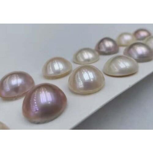 Mix colours Top 15mm half round Mabe Pearl lots 10 pairs undrilled pearl for earring pendant