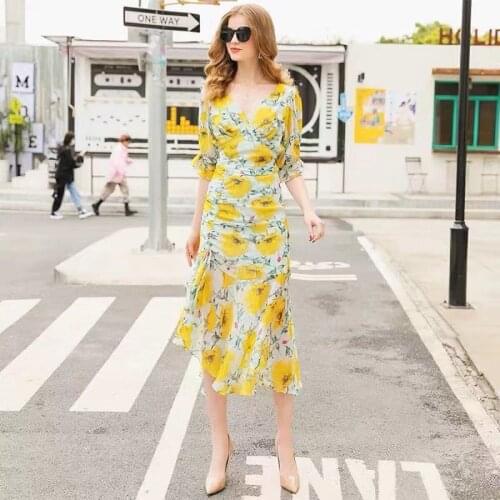 IVY HE Designer Beach Chic Midi Skirts And Elegant Bow Tops Summer Set With Floral Pattern Zevity Bohemia Two Piece Set Suit ZA