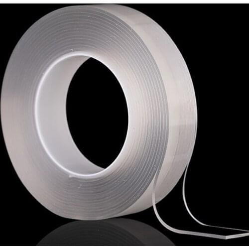1Roll 1M/3M/5M Magic Tape Gel Grip Tape Water Washed Multipurpose Double Sided Tapes Acrylic Transparent Seamless