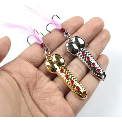 1pcs Spoon Fishing Lure 5g/7g/10g/15g Artificial Silver/Gold metal Spinner Bait Treble Hook Hard Lures Carp Winter Fishing