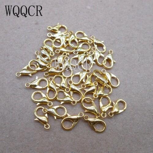 150PCS Fast Free Shipping DIY Lot Yellow 24K gold Jewelry Findings Accessories Lobster Clasp Opening Ring Fittings Charms 925