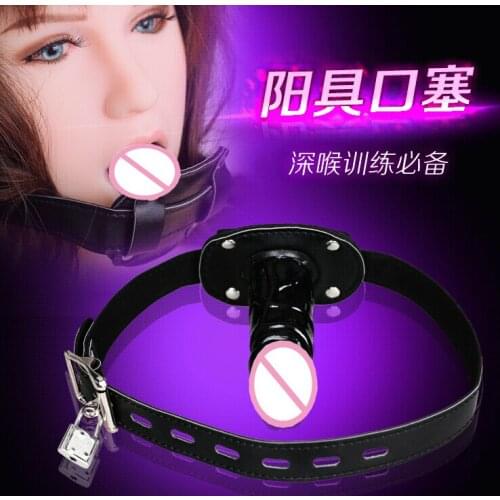 2 Size Choose Adult Games Harness Mouth Dildo Gag Open Mouth Plug Penis Mouth Gag Sex Fetish Toys Sex Product For Couple