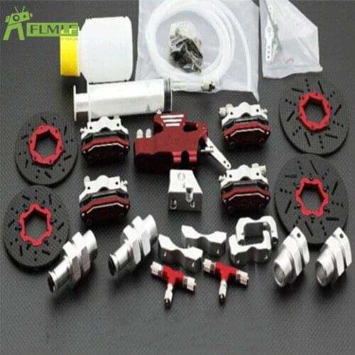 4-wheel Hydraulic Disc Brake System Kit Fit for 1/5 GTB Racing HPI ROFUN BAHA ROVAN KM BAJA 5B 5T 5SC Toys PARTS