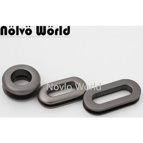 5-20pcs 3 size 12mm 18mm 26mm inside matte gun durable eyelet metal eyelets with grommet for leather craft shoe belt bag tag