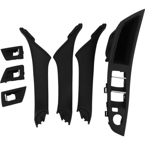 7Pcs Car Driver Seat Front Right Armrest Interior Door Handle Pull 1Hole For-BMW F10 10-17 LHD Auto Interior