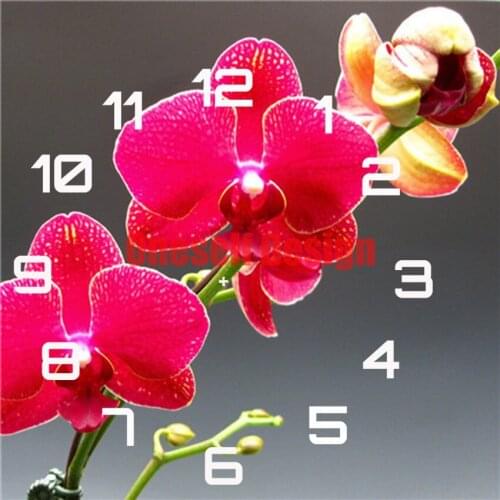 Flower diamond painting full square with clock 5d diamond embroidery with clock rhinestone pictures diamond art kit diy frame