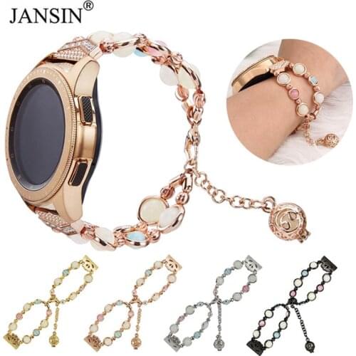 22mm Watchband For Samsung Galaxy Watch 3 45 46mm S3 Women Night Luminous Pearl Bracelet For Huawei Watch GT2 Pro GT2E Strap GTR