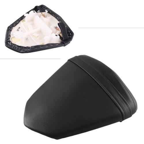 Motorcycle Soft Rear Back Cushion Passenger Seat Pillion Cover Black For Yamaha YZF R6 2006 2007