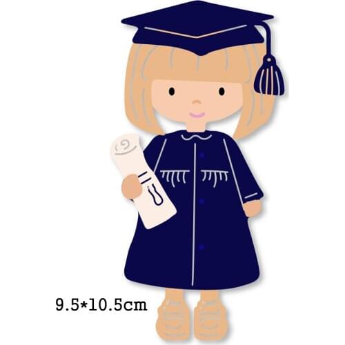 Girl University Graduation Metal Cutting Dies For Stamps Scrapbooking Stencils DIY Paper Album Cards Decor Embossing 2020 New