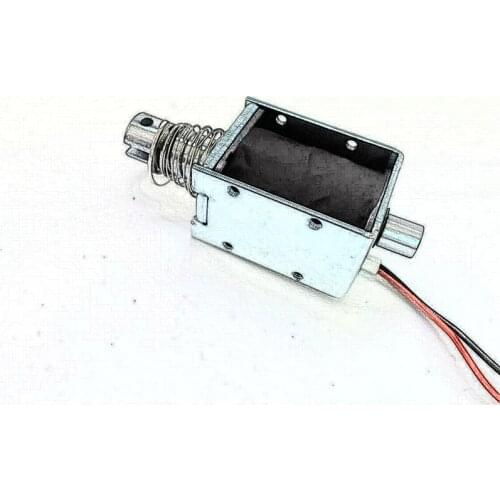 HIO-1240S DC24v through push-pull solenoid valve electronic lock slotted with hole stroke 10mm 0.96A 23.04W 25