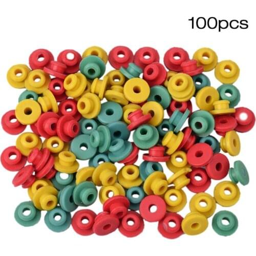 100Pcs Machine Accessory Tattoo Needle Color Mixing Rubber Armature Bar Tool Grommets Nipples "T" Type Needle Pad Tattoo TXTB1