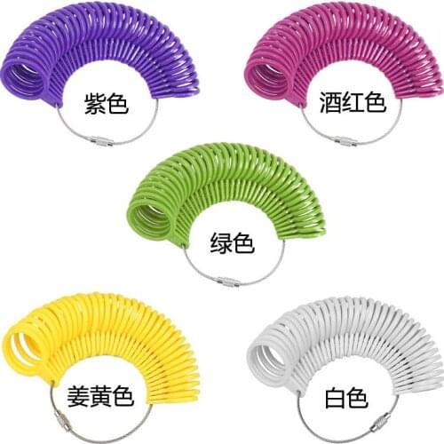 Finger Ring Sizer Plastic Jewelry Making Measurement Mandrel Standard Size Tools