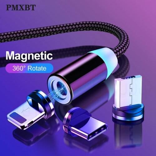 Magnetic Cable Fast Micro USB Type C Charger Cable For iphone 11 Samsung Android 9.0 USB C Mobile Phone Data Charging Wir Cord