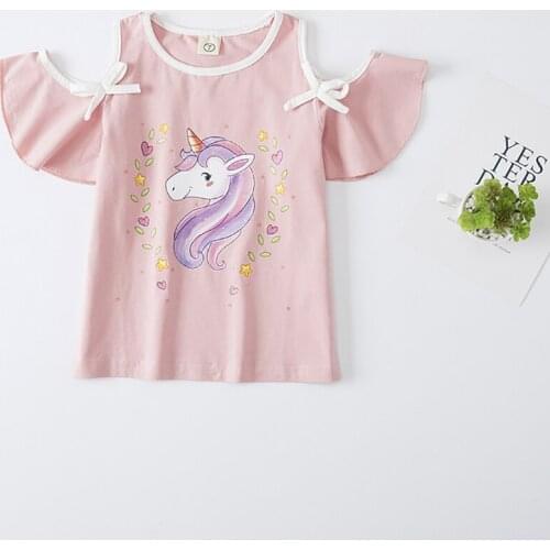 MUABABY Short Sleeve T-shirts For Girls
