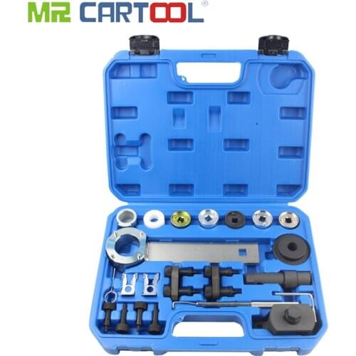 MR CARTOOL 23Pcs Engine Crankshaft Timing Tool Kit For VW AUDI EA888 Engine Repair with T10355 Holding Wrench Car Repair Tool