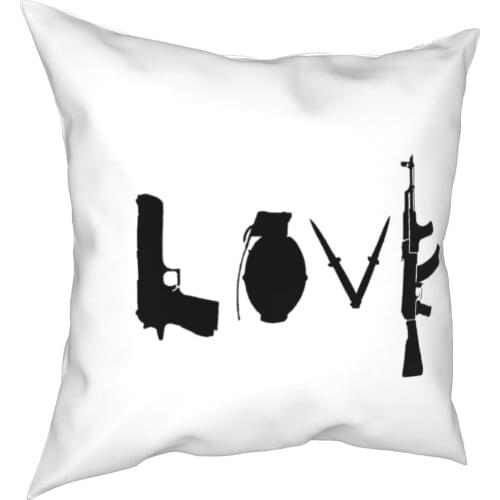 Banksy Love Pistols Pillows Coverage Gift Street Art Graffiti Painting Artists Throw Pillows Case Coverage House 18