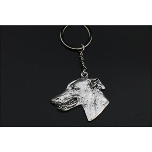 New Fashion Greyhound dog Keychain jewelry Popular Whippet Key Chain Key Ring
