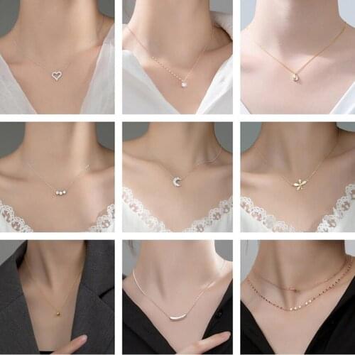 PONYKISS Romantic S925 Sterling Silver Zircon Choker Necklace for Women Anniversary Fine Jewelry Minimlist Accessory Gift