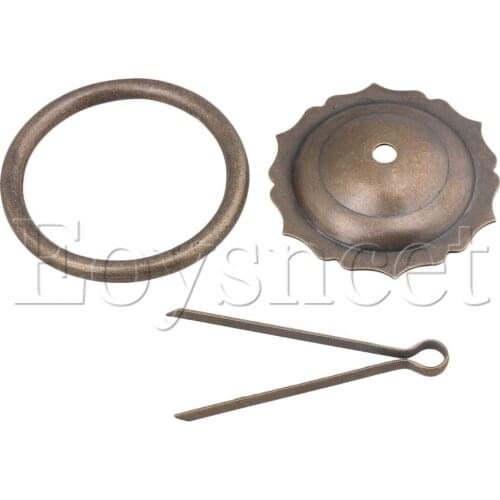 Antique Bronze 12x7.5cm Lace Head Ring Drawer Dresser Pull Handle