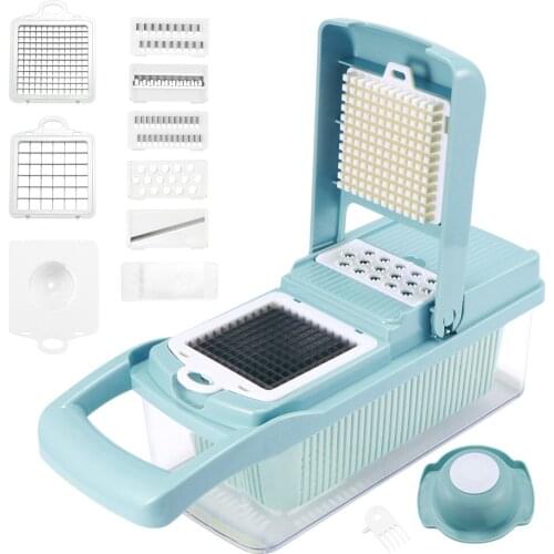 Manual Vegetable Cutter Slicer 7 in 1 Kitchen Accessories Multifunctional Round Mandoline Slicer Potato Cheese Kitchen Gadgets