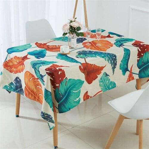 Tropical Plants Decorative Tablecloth Dining Table Cover Table Cloth For Kitchen Home Decor Rectangular