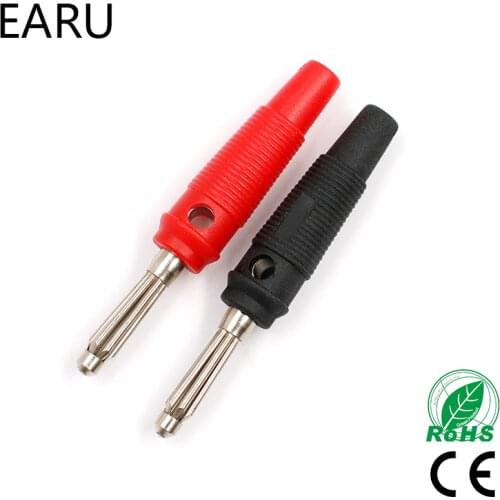 10pcs 4mm Banana Plug High Current Insulated Shrouded Stackable Connector Screw Connection Banana Connectors