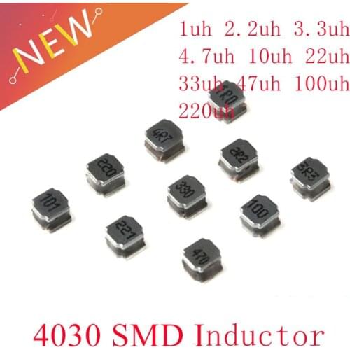10pcs 4030 SMD wire wound power inductor 20% 1uh 2.2uh 3.3uh 4.7uh 10uh 22uh 33uh 47uh 100uh 220uh