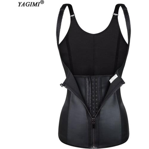 100% Latex Sweat Vest Waist Trainer Corset Women Body Shaper Slimming Skim Vest Lose Weight Tummy Control Curve Shaper