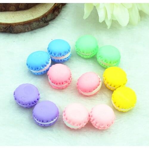 30pcs/lot polymer clay macaron resin cabochons accessories mix colors