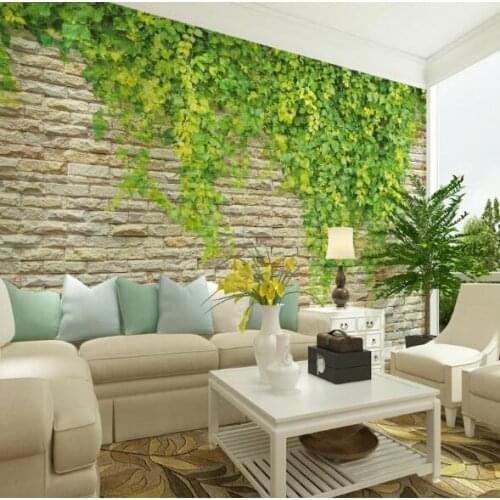 3D Photo Murals Wallpaper TV Living Room background Wall Paper Mural Custom Size Home Decor Wall Art Green Leaf