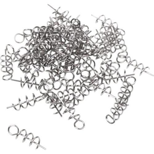 50 Pcs Fishing Lure Bait Hook Pin Spring Fixed Lock Screw Needle Centering Pin Fishing Accessories Dropshipping