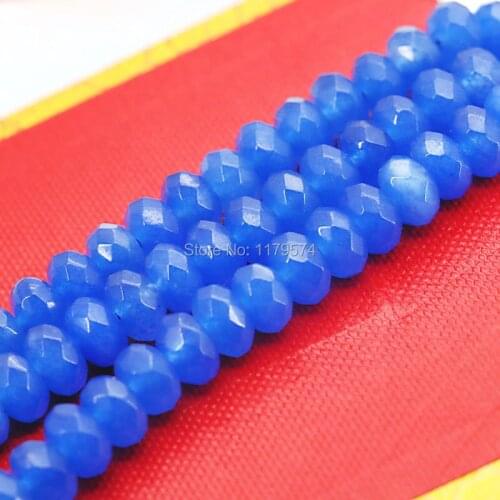 5X8mm Blue Stone Accessories Crafts Loose Abacus Beads Accessory Part Diy Jewelry Making Design 15inch For Women Girls Gifts Gem