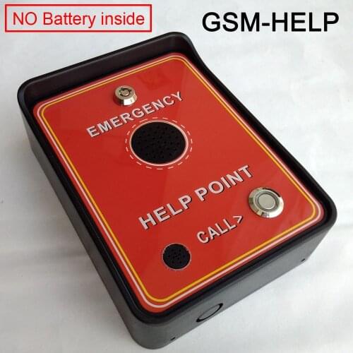 GSM Audio Intercom for service help,emergency help,taxi help,double alarm input and backup battery for power off alarm