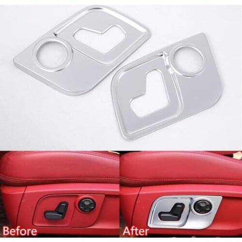 Auto Car Interior Seat Adjust Button Switch Knob Panel Frame Trim Sequins Sticker Fit For Maserati LEVANTE 2016 Car-styling ABS