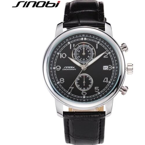 SINOBI Brand Sport Watches Fashion Auto Date Mens Watch Men Watch Top Brand Wrist watches Clock Relogio Masculino Reloj Hombre