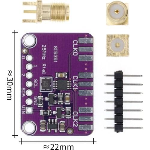 DC 3V-5V CJMCU-5351 Si5351A Si5351 I2C Clock Generator Breakout Board Module Signal Generator Clock 8KHz-160MHz For Arduino