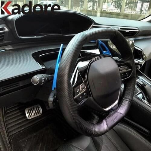 For Peugeot 508 5008 308 3008 208 2008 Aluminum Alloy Steering Wheel Shift Paddle Shifter Extended Accessories Car Styling 2pcs