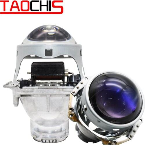 TAOCHIS Hella 3 5 Head lamp Bi-xenon Projector Lens Blue film Car styling Aluminum 3.0 Inch D1S D3S D4S D2S Bulbs H4 Retrofit