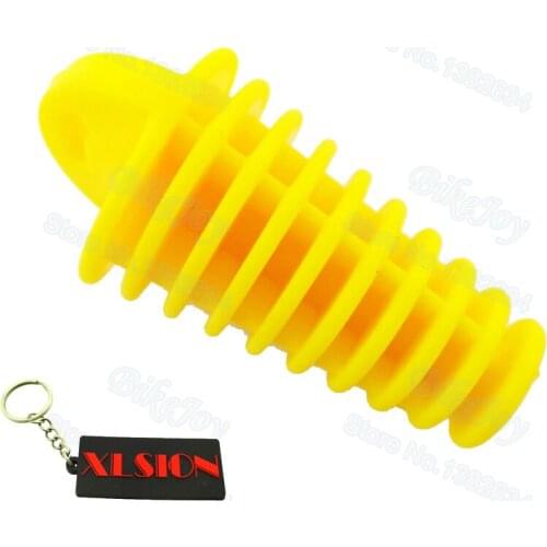 Muffler Exhaust Pipe Bung Cleaner Wash Plug Yellow for Dirt Pit Bike ATV Quad Buggy Go Kart Motorcycle Motocross Scooter