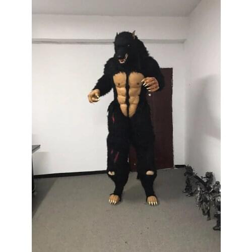 Real people wear 2.5 meters werewolf cosplay doll Wolf man costume movie props anime large event costume