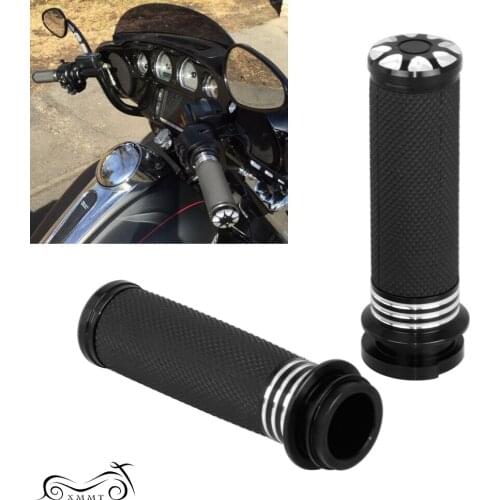 Motorcycle CNC 1" 25MM Handlebar Electronic Throttle Handle Grips For Harley Touring Electra Tri Glide Road King FLHT FLHX FLTR