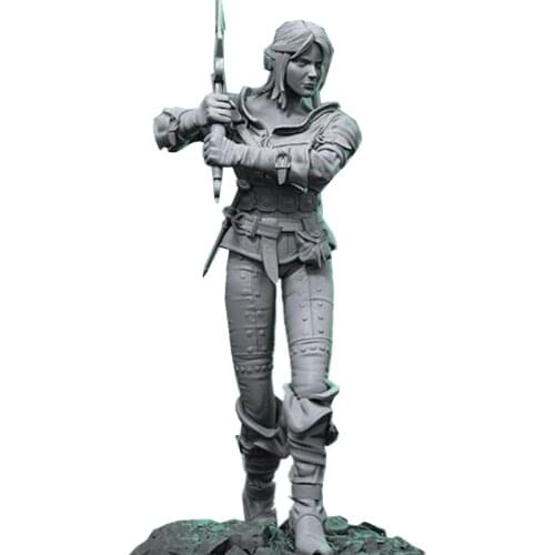 1/6 47cm 3D Printing Garage Kit GK Model Unpainted Ciri High Quality Products,White-film Gift To Painter, DIY Assembly A046