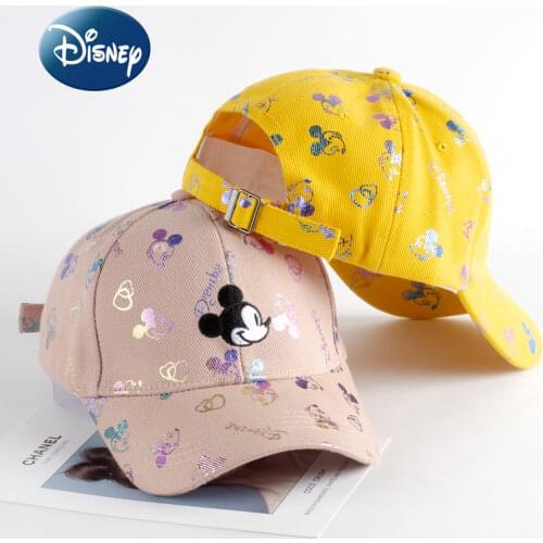 Disneys New Childrens Spring and Autumn Thin Sunscreen Hat Cute Fashion Baseball Cap Mickey Daily Cartoon Image Casual Hat