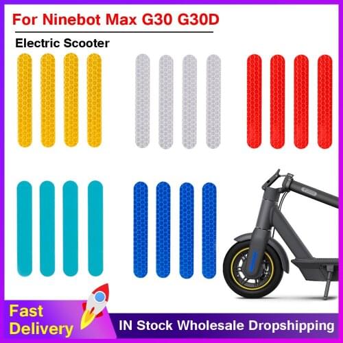 New Waterproof Front Rear Wheel Cover Eflective Sticker For Ninebot MaxG30 Electric Scooter Warning Dustproof Reflective Sticker