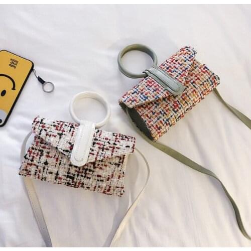 New Women Vintage Plaid Leather Handbag Shoulder Ladies Purse Messenger Satchel Crossbody Tote Bag Fashion