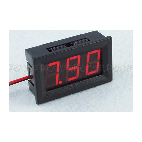 20pcs 0.56inch Red NEW DC5-120V LED Voltmeter Digital Volt Meter for Automobile Motorcycle two wires 48*29*16mm