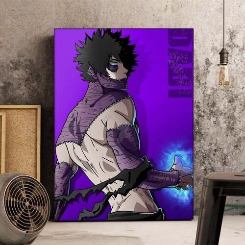 WTQ New My Hero Academia Canvas Painting Retro Poster Japanese Anime Posters Wall Decor Wall Art Picture Room Decor Home Decor