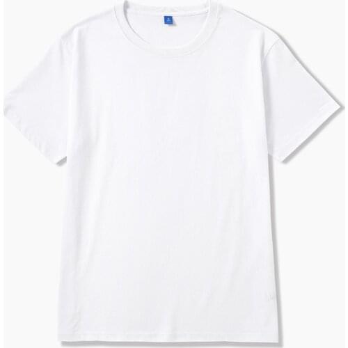 Pure Color Short-sleeved T-shirt Mens Blank Round Neck T-shirt Casual Sports Combed Cotton Short-sleeved Graphic T Shirts