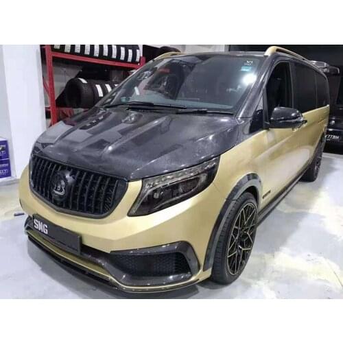Carbon Fiber Front Bumper Engine Hood Bonnet Vent Cover For Mercedes-Benz V Class VITO V260 2016 2017 2018 2019 2020